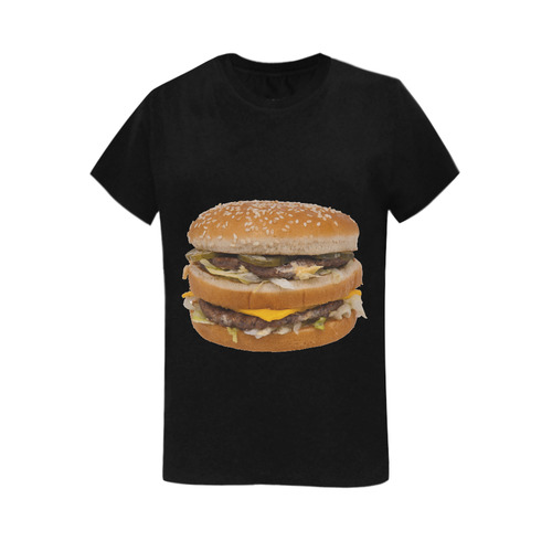 CHEESEBURGER 2 Women's T-Shirt in USA Size (Two Sides Printing)