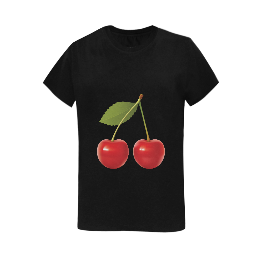 CHERRIES 5 Women's T-Shirt in USA Size (Two Sides Printing)