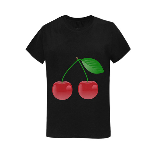 CHERRIES 2 Women's T-Shirt in USA Size (Two Sides Printing)