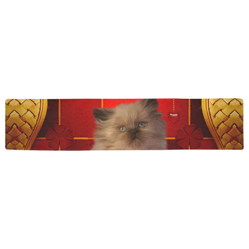 Cute little kitten Table Runner 16x72 inch
