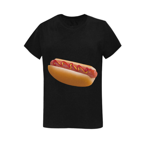 HOT DOG-4 Women's T-Shirt in USA Size (Two Sides Printing)