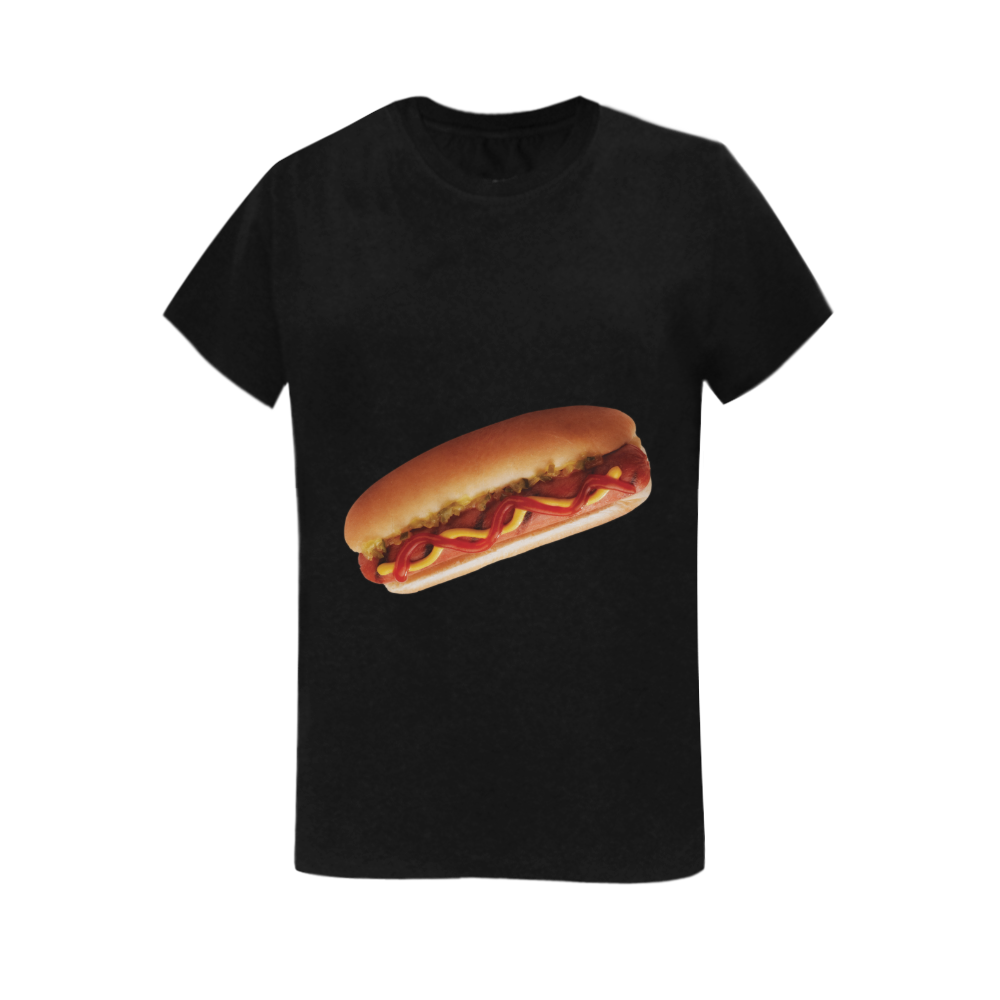 HOT DOG Women's T-Shirt in USA Size (Two Sides Printing)