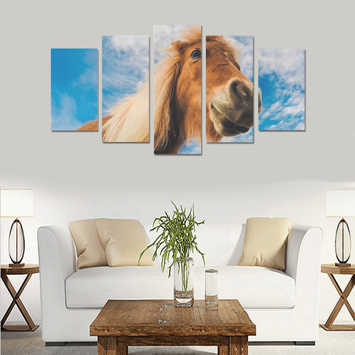 Horse in a Nice Day Canvas Print Sets A (No Frame)
