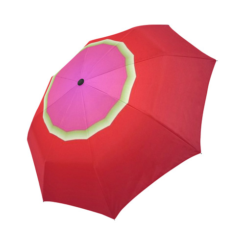 Red & purple Rain Umbrella for Women Auto-Foldable Umbrella (Model U04)