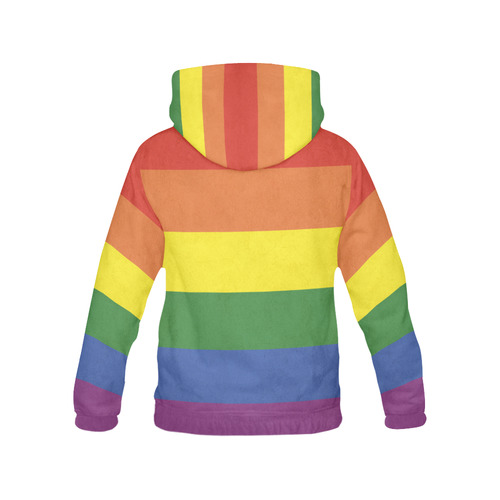 Stripes with rainbow colors All Over Print Hoodie for Women (USA Size) (Model H13)