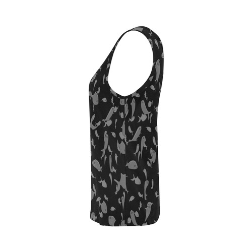 Lots of Fish All Over Print Tank Top for Women (Model T43)