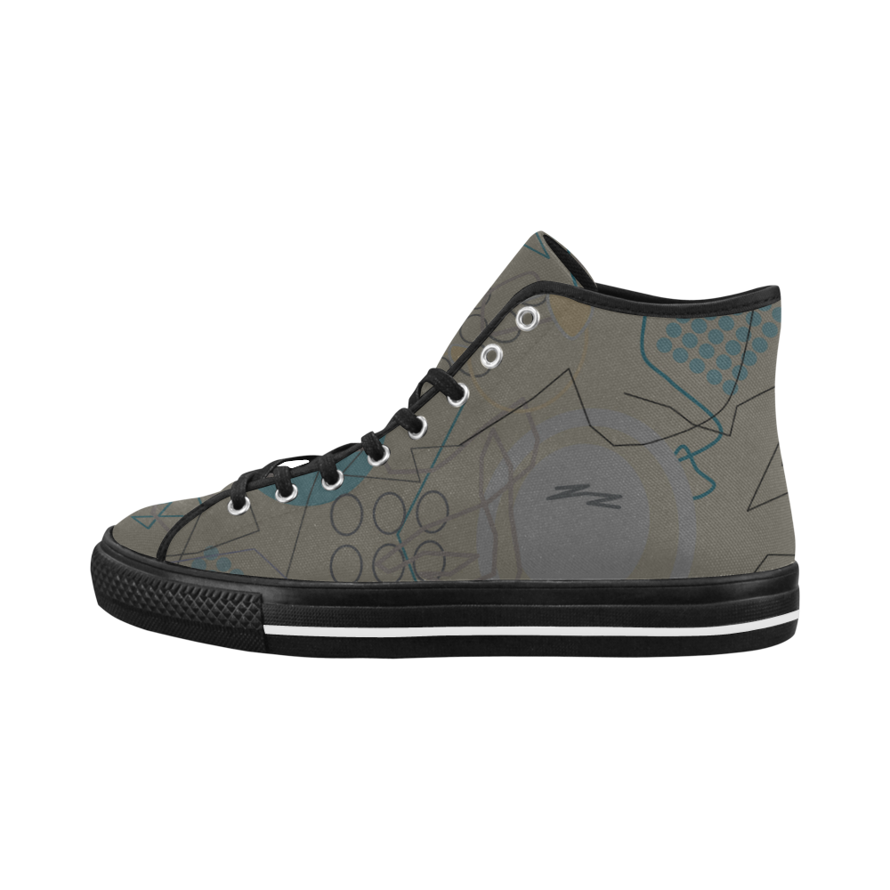 Abstract 8 brown Vancouver H Women's Canvas Shoes (1013-1)