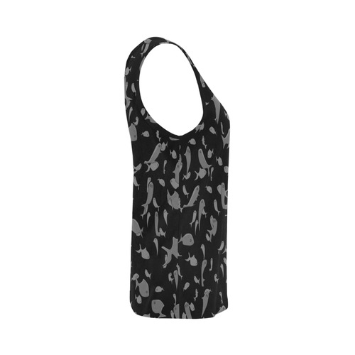 Lots of Fish All Over Print Tank Top for Women (Model T43)