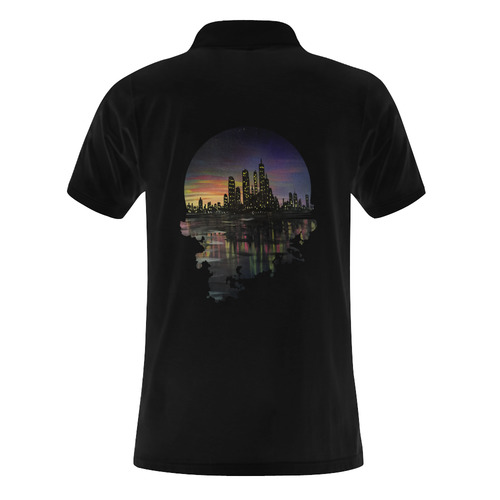 City Lights Men's Polo Shirt (Model T24)