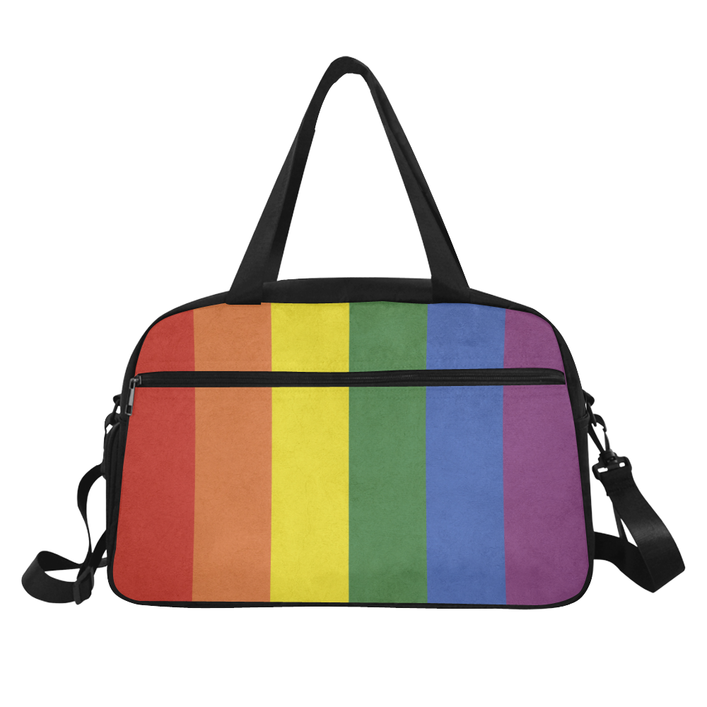 Stripes with rainbow colors Fitness Handbag (Model 1671)