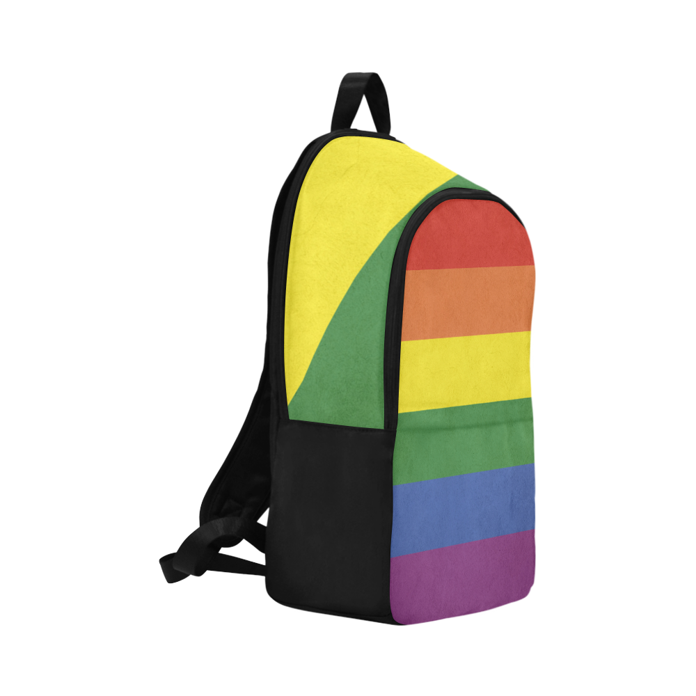 Stripes with rainbow colors Fabric Backpack for Adult (Model 1659)