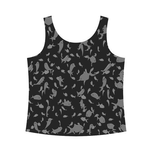 Lots of Fish All Over Print Tank Top for Women (Model T43)