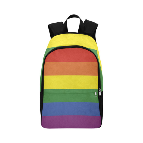 Stripes with rainbow colors Fabric Backpack for Adult (Model 1659)