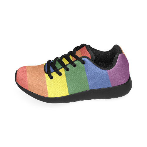 Stripes with rainbow colors Women’s Running Shoes (Model 020)