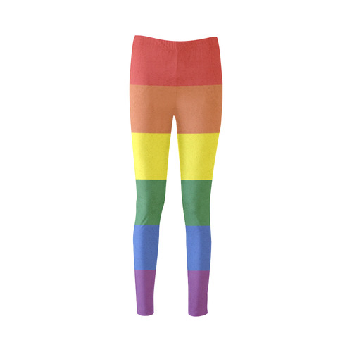 Stripes with rainbow colors Cassandra Women's Leggings (Model L01)