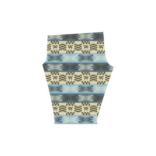 ethnic african striped pattern Women's Low Rise Capri Leggings (Invisible Stitch) (Model L08)