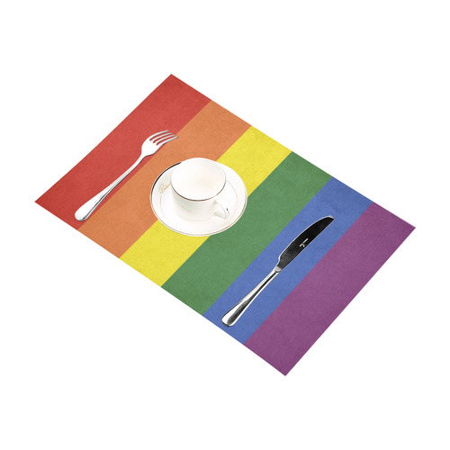 Stripes with rainbow colors Placemat 12''x18''