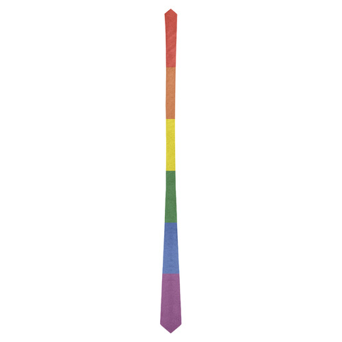 Stripes with rainbow colors Classic Necktie (Two Sides)