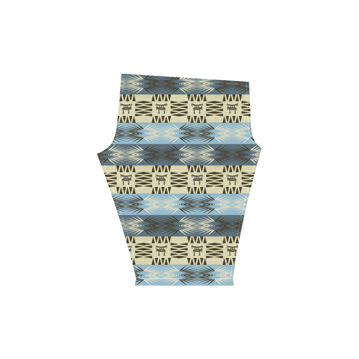 ethnic african striped pattern Women's Low Rise Capri Leggings (Invisible Stitch) (Model L08)