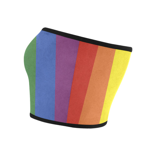 Stripes with rainbow colors Bandeau Top