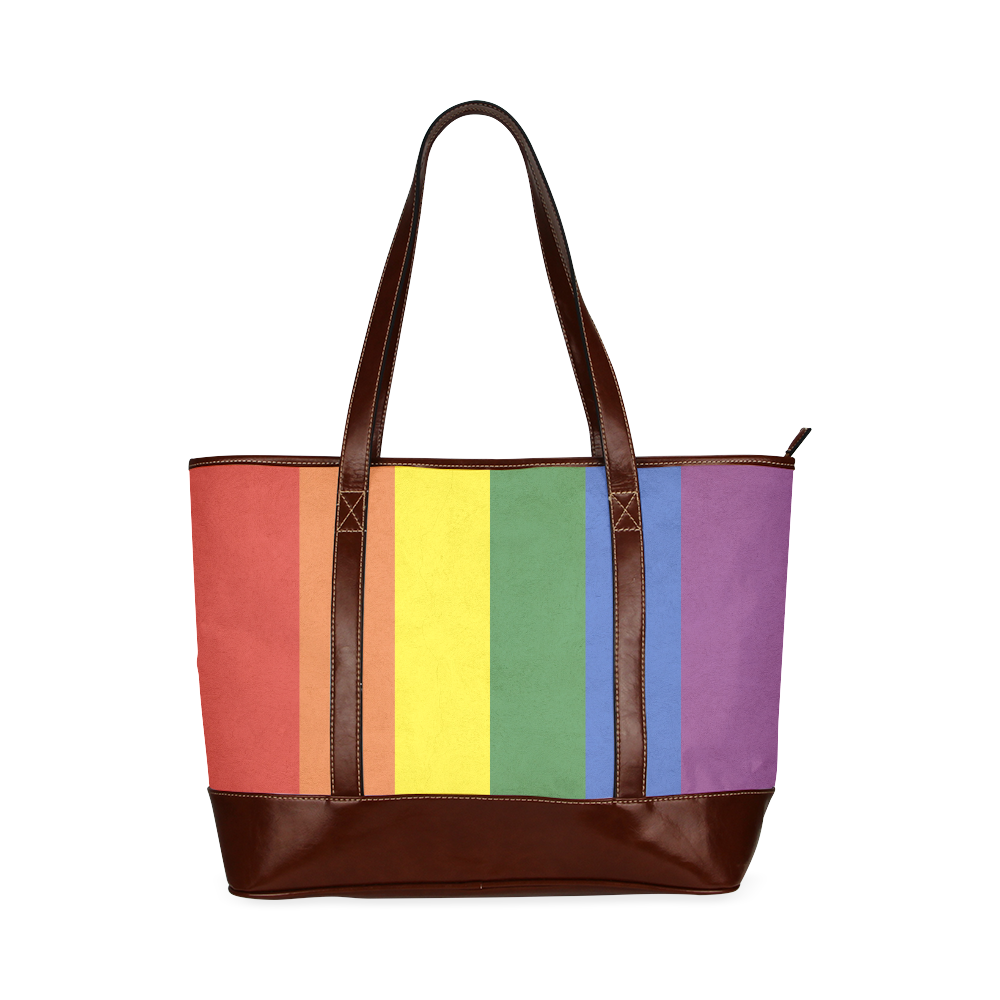 Stripes with rainbow colors Tote Handbag (Model 1642)