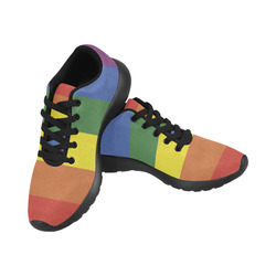 Stripes with rainbow colors Women’s Running Shoes (Model 020)