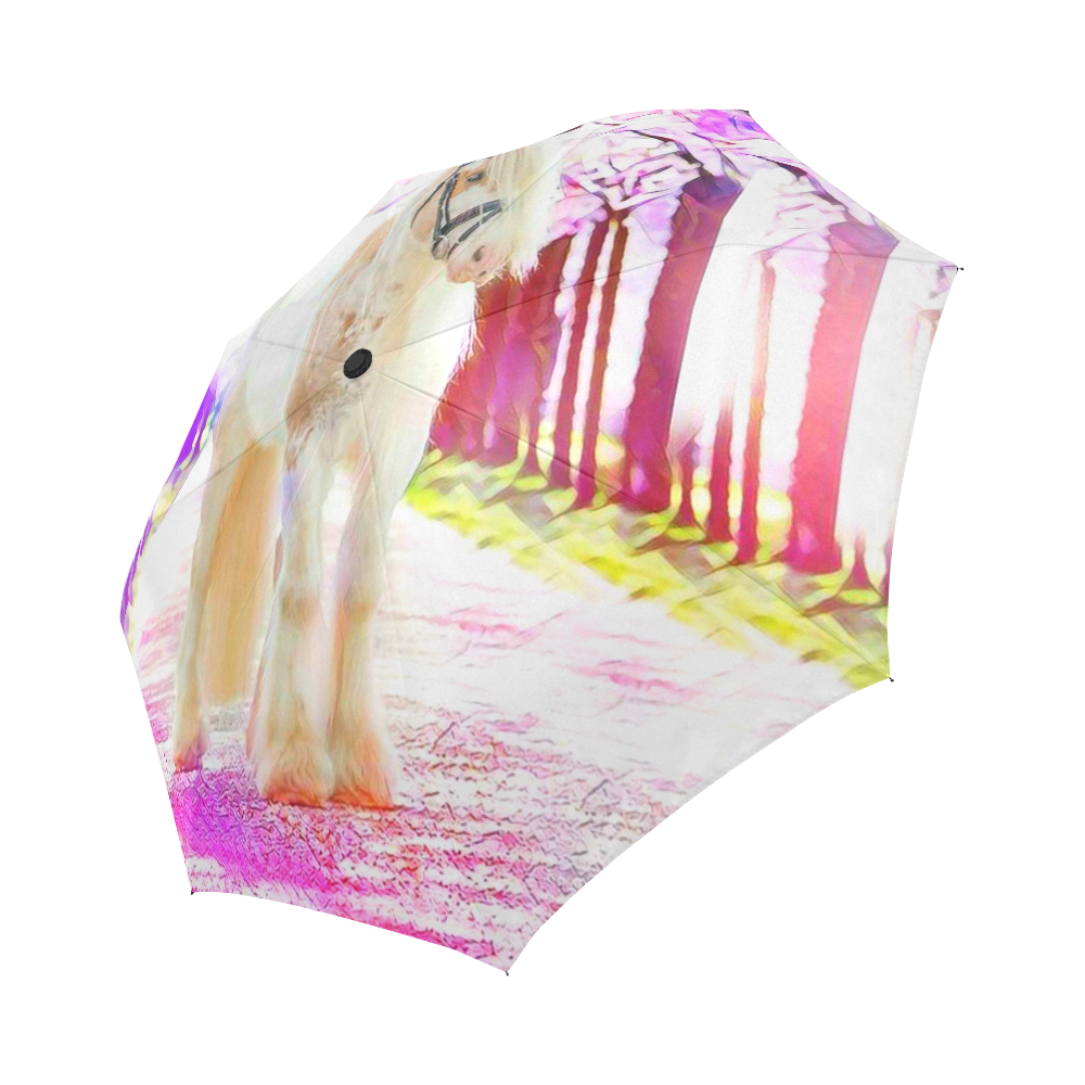 Beautiful Horse in Spring Auto-Foldable Umbrella (Model U04)