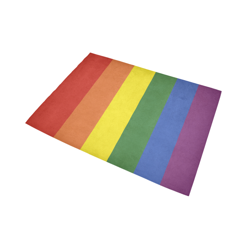 Stripes with rainbow colors Area Rug7'x5'