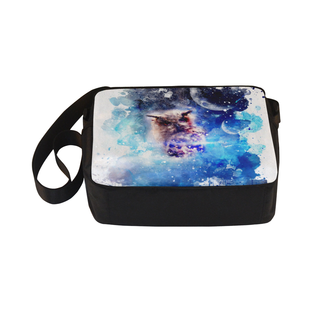 Watercolor, owl in the unoverse Classic Cross-body Nylon Bags (Model 1632)