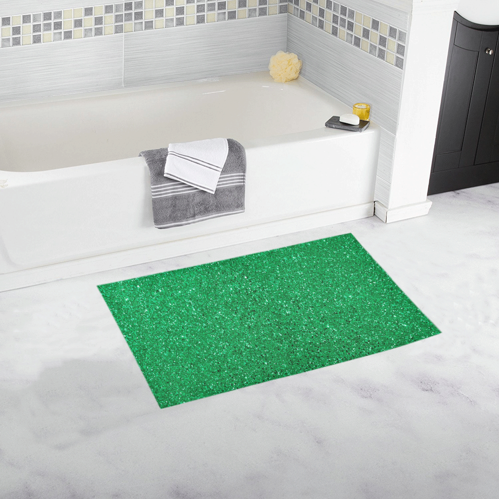 Green Glitter Bath Rug 16''x 28''