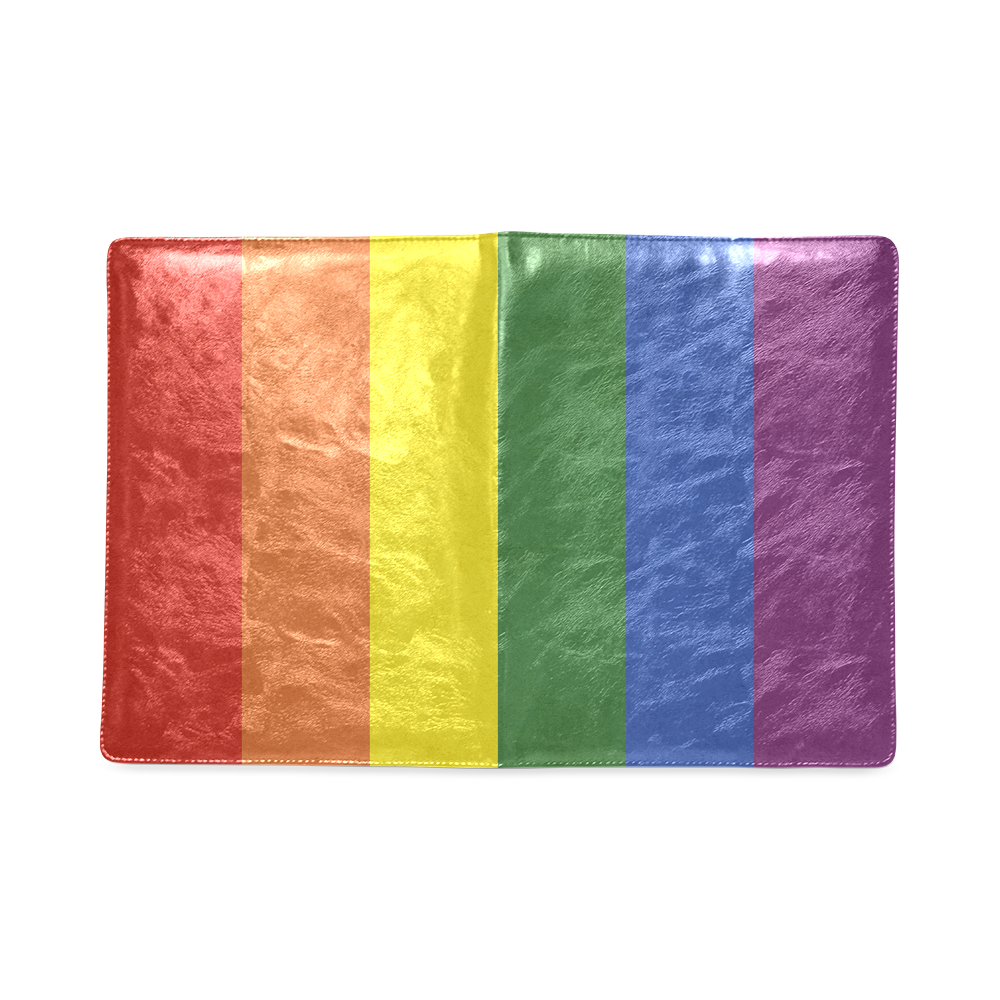 Stripes with rainbow colors Custom NoteBook B5