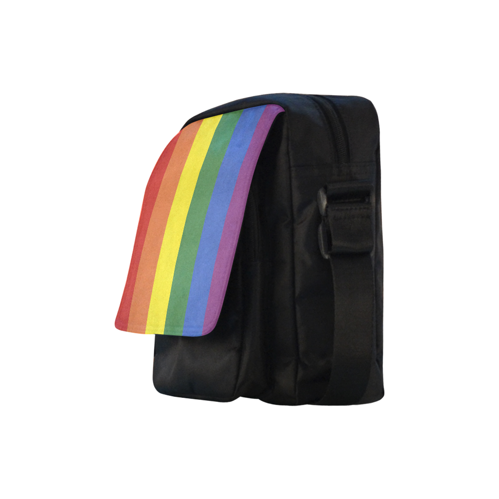 Stripes with rainbow colors Crossbody Nylon Bags (Model 1633)