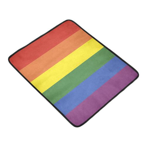 Stripes with rainbow colors Beach Mat 78"x 60"