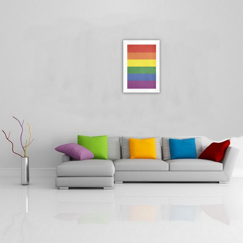 Stripes with rainbow colors Art Print 16‘’x23‘’