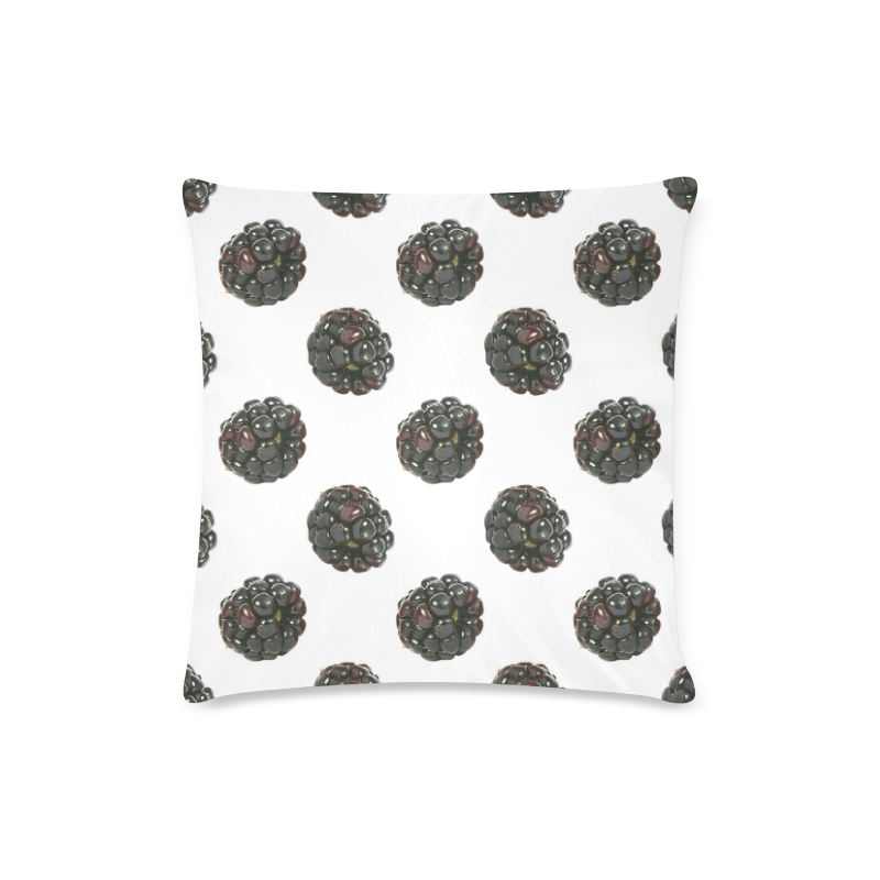 Blackberry. Fruit pattern. Custom Zippered Pillow Case 16"x16"(Twin Sides)