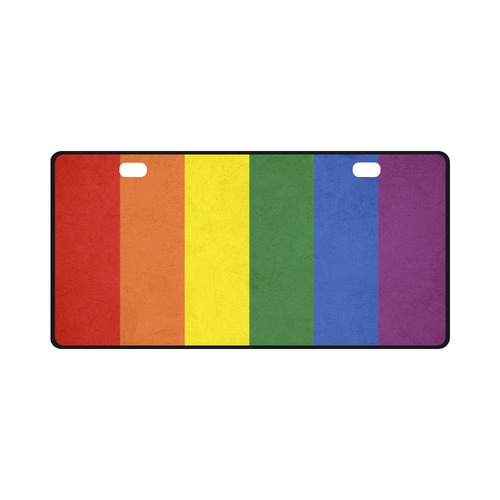 Stripes with rainbow colors License Plate