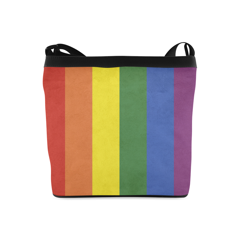 Stripes with rainbow colors Crossbody Bags (Model 1613)