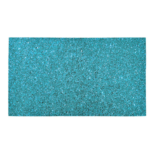 Turquoise Glitter Bath Rug 16''x 28''