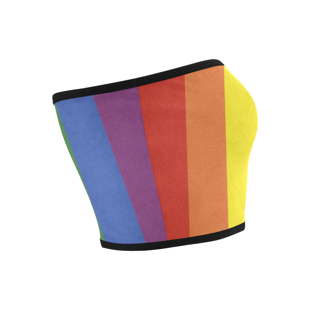 Stripes with rainbow colors Bandeau Top