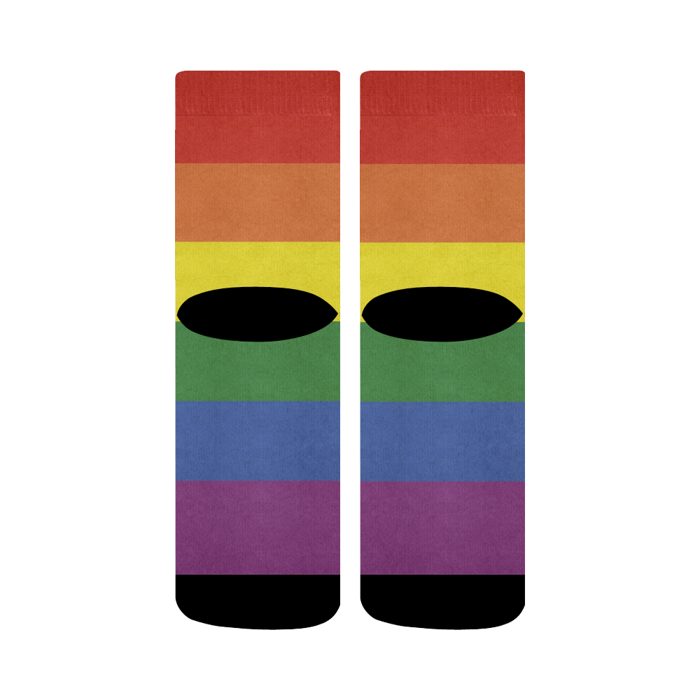 Stripes with rainbow colors Crew Socks