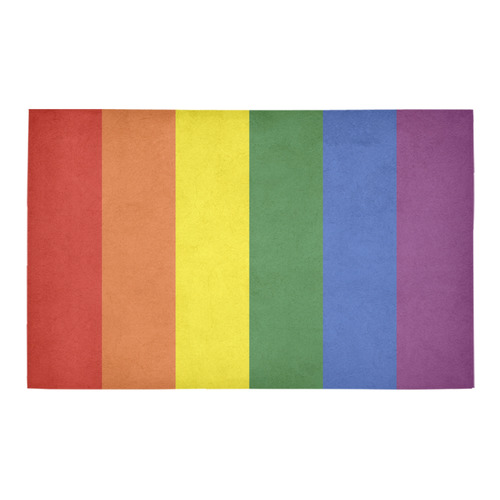 Stripes with rainbow colors Bath Rug 20''x 32''