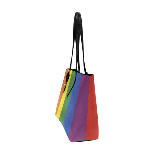 Stripes with rainbow colors Euramerican Tote Bag/Large (Model 1656)