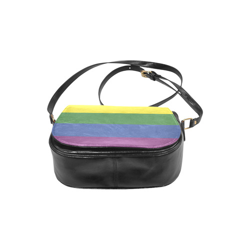 Stripes with rainbow colors Classic Saddle Bag/Small (Model 1648)