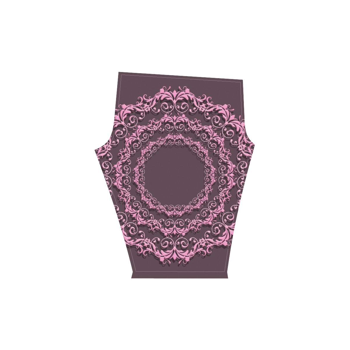 Floral pink mandala Women's Low Rise Capri Leggings (Invisible Stitch) (Model L08)