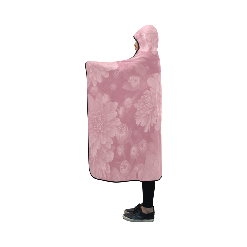 soft floral dreams B Hooded Blanket 50''x40''