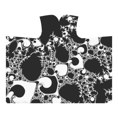 special fractal 04 B&W Hooded Blanket 60''x50''