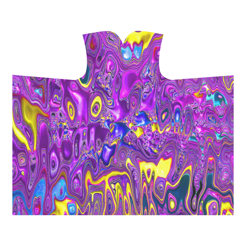 melted fractal 1A by JamColors Hooded Blanket 60''x50''