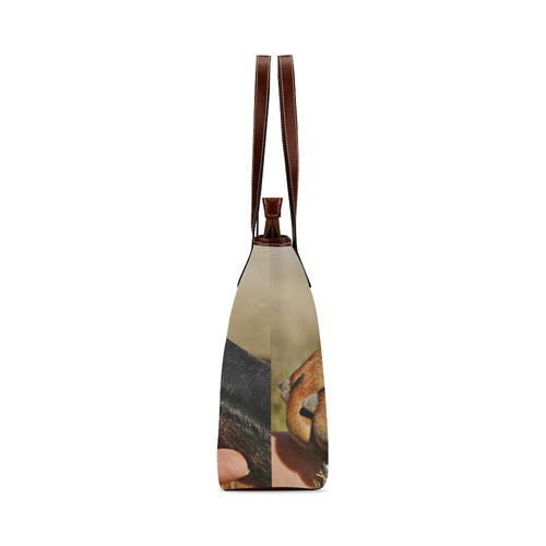 Dog Mans Best Friend Shoulder Tote Bag (Model 1646)