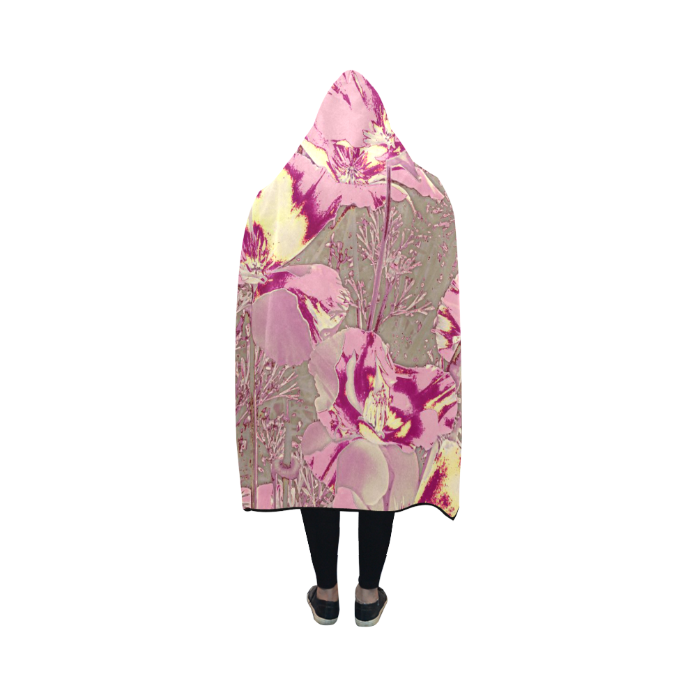 Amazing glowing flowers 2B by JamColors Hooded Blanket 50''x40''