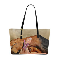 Dog Mans Best Friend Euramerican Tote Bag/Large (Model 1656)